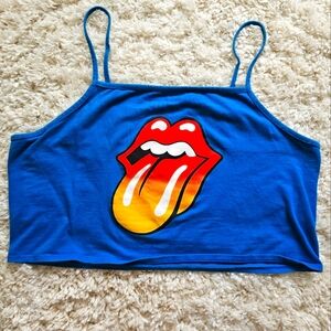 Rolling Stones cropped tank